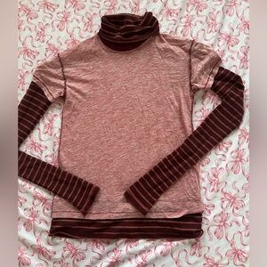 Striped sweater long Sleeve Turtleneck Top